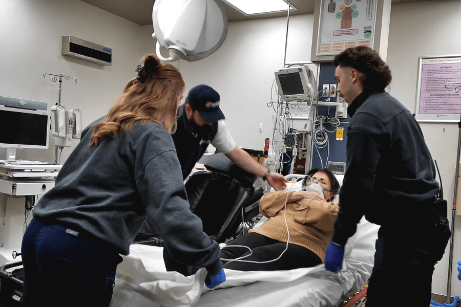 A patient is brought to the emergency room by EMS crews