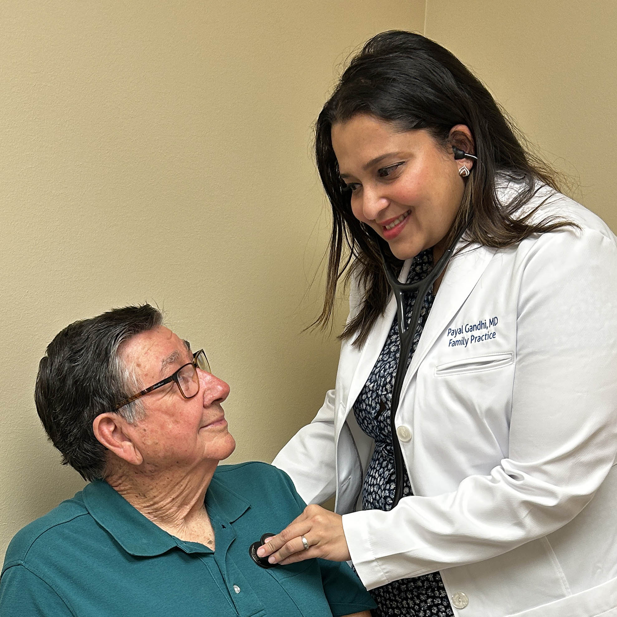 Dr. Payal Gandhi with patient